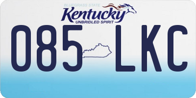 KY license plate 085LKC
