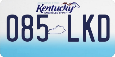 KY license plate 085LKD