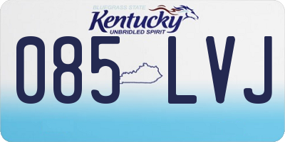 KY license plate 085LVJ
