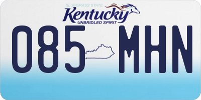 KY license plate 085MHN