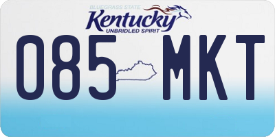 KY license plate 085MKT