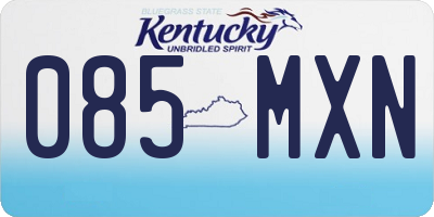 KY license plate 085MXN
