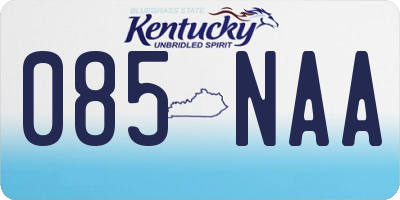 KY license plate 085NAA