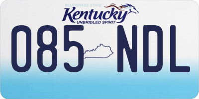 KY license plate 085NDL