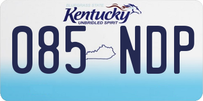 KY license plate 085NDP