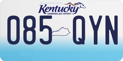 KY license plate 085QYN