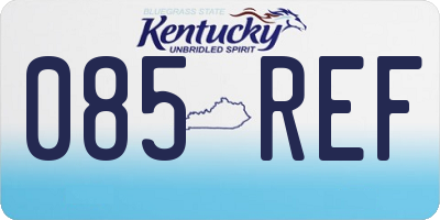 KY license plate 085REF