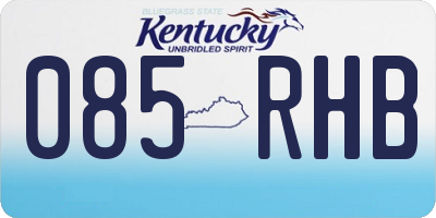 KY license plate 085RHB