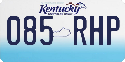 KY license plate 085RHP