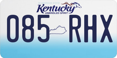 KY license plate 085RHX