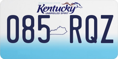 KY license plate 085RQZ