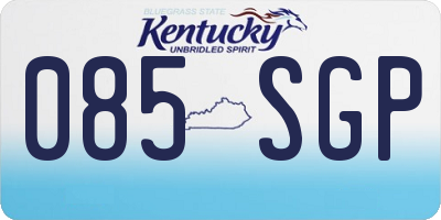 KY license plate 085SGP
