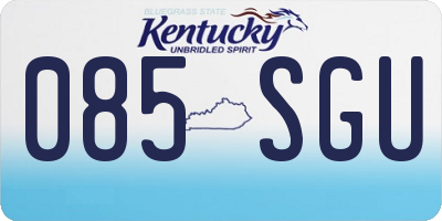 KY license plate 085SGU