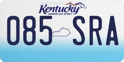KY license plate 085SRA