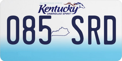 KY license plate 085SRD