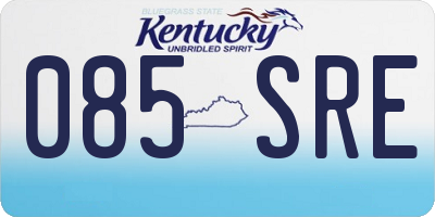 KY license plate 085SRE
