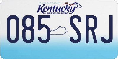 KY license plate 085SRJ