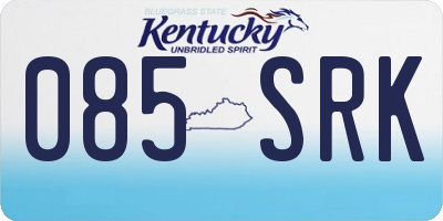 KY license plate 085SRK
