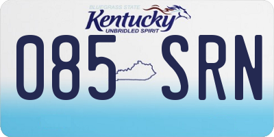 KY license plate 085SRN