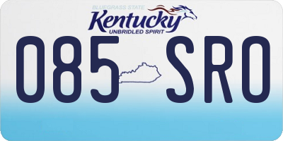 KY license plate 085SRO