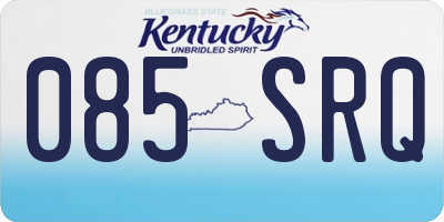 KY license plate 085SRQ