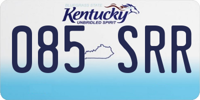 KY license plate 085SRR