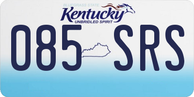 KY license plate 085SRS