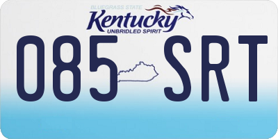KY license plate 085SRT