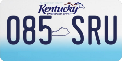 KY license plate 085SRU