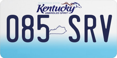 KY license plate 085SRV