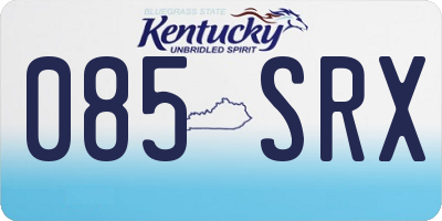 KY license plate 085SRX