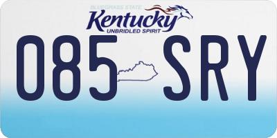 KY license plate 085SRY