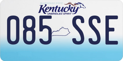 KY license plate 085SSE