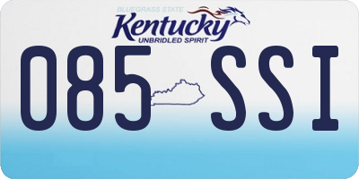 KY license plate 085SSI