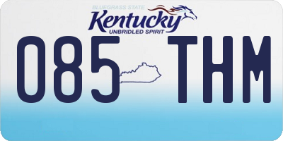 KY license plate 085THM