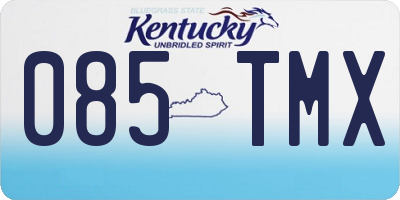KY license plate 085TMX