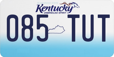 KY license plate 085TUT