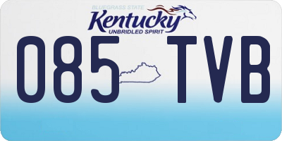 KY license plate 085TVB