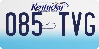 KY license plate 085TVG