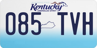 KY license plate 085TVH