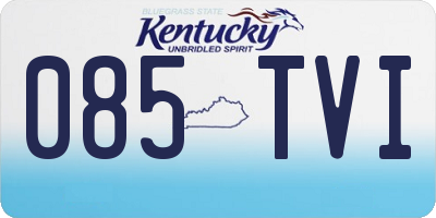 KY license plate 085TVI