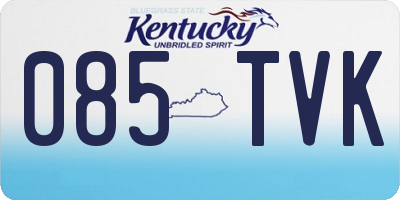 KY license plate 085TVK