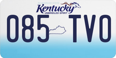 KY license plate 085TVO