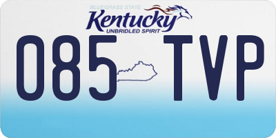 KY license plate 085TVP