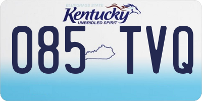 KY license plate 085TVQ
