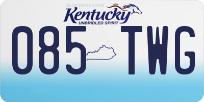KY license plate 085TWG