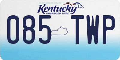 KY license plate 085TWP