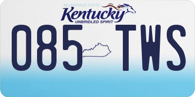 KY license plate 085TWS