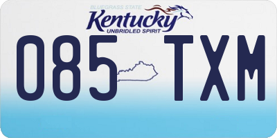 KY license plate 085TXM