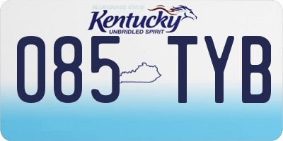 KY license plate 085TYB